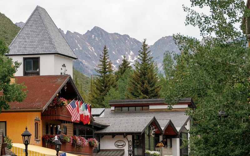 Telluride historic downtown street in summer