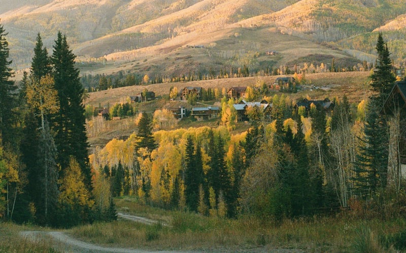 Telluride autumn valley road