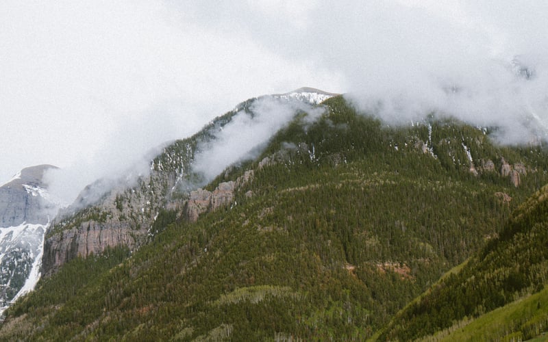 Telluride misty mountain valley